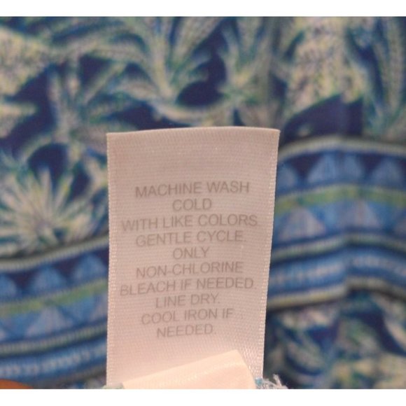 J. Jill Women's Petite Maxi Sundress Super Stretch Floral Tropical Blue/Green M - Picture 6 of 7